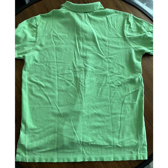 Ralph Lauren Polo Golf Shirt Custom Fit XL Lime Green w/Hot Pink Pony - Picture 8 of 9